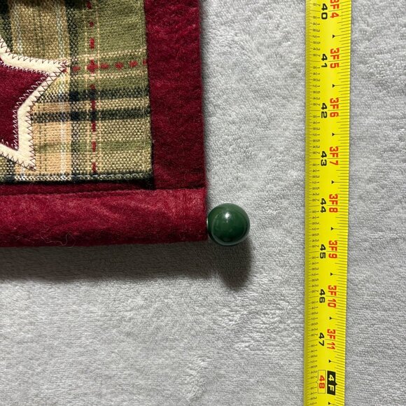 Snowman Wall Hanging With Pockets 45" Festive Plaid & Felt Christmas Card Decor - Picture 7 of 7